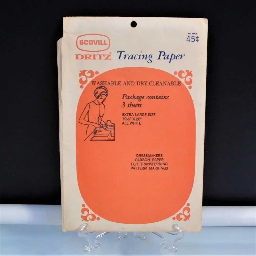 Dritz Scovill Vintage Tracing Paper Used Partials